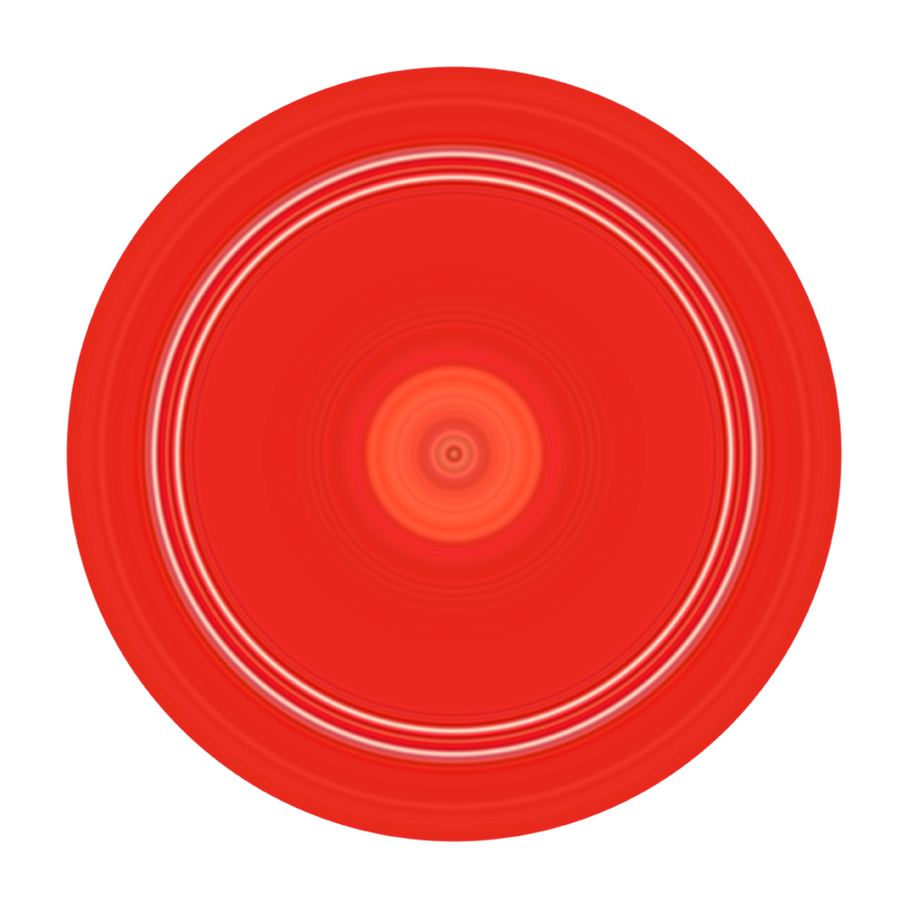 A red and white circle representing The Novak's titular album. Artwork by Peter Wilkins.
